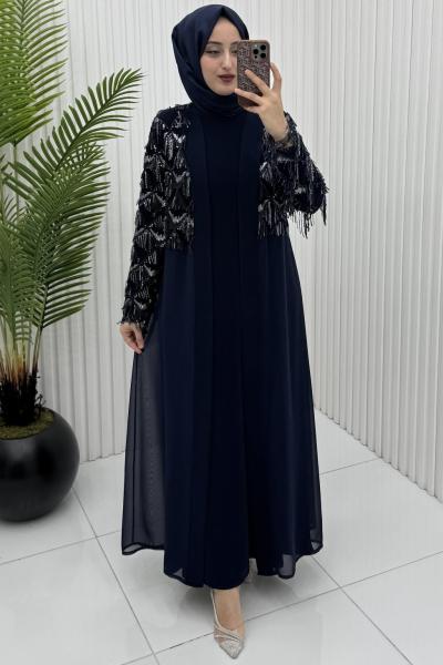 Elmas İkili Abiye Takım Lacivert Lacivert