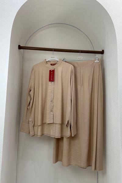 Monica Etekli Takım Bej