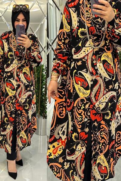 Berfu gömlek viskon kumaş Siyah