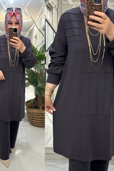 Sibel takım oyşo kumaş füme Füme