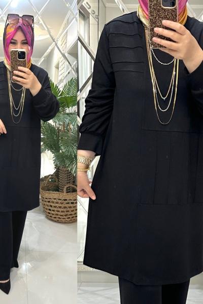 Sibel takım oyşo kumaş siyah Siyah