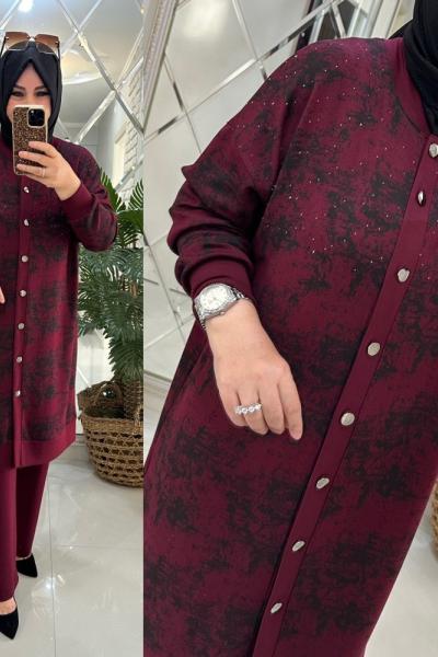 Yaren takım oyşo kumaş bordo Bordo