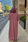 Mahra Abaya Pembe